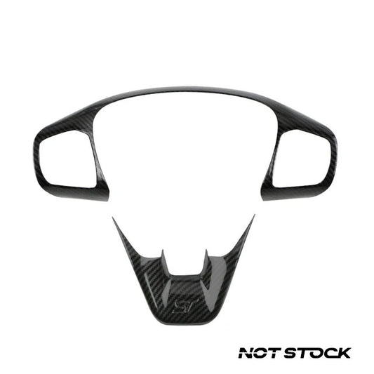 Carbon Fibre Effect Steering Wheel Trim ST for Ford Fiesta MK8, Focus MK4, Puma MK2