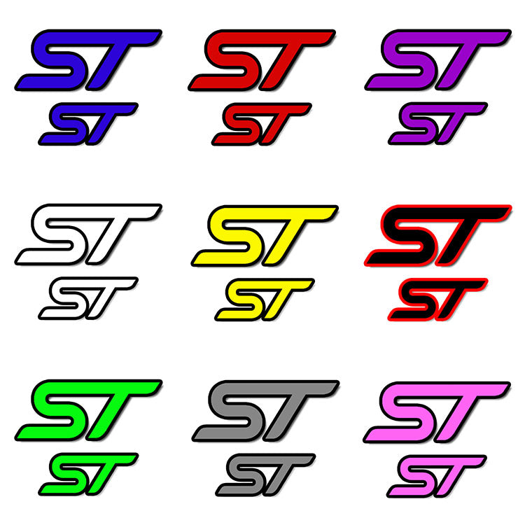 4D ST Replacement Badges - Multiple Colours (Fiesta Mk7.5 & MK8/8.5 > Focus Mk3, 3.5 & 4 > Puma MK2) - Car Enhancements UK