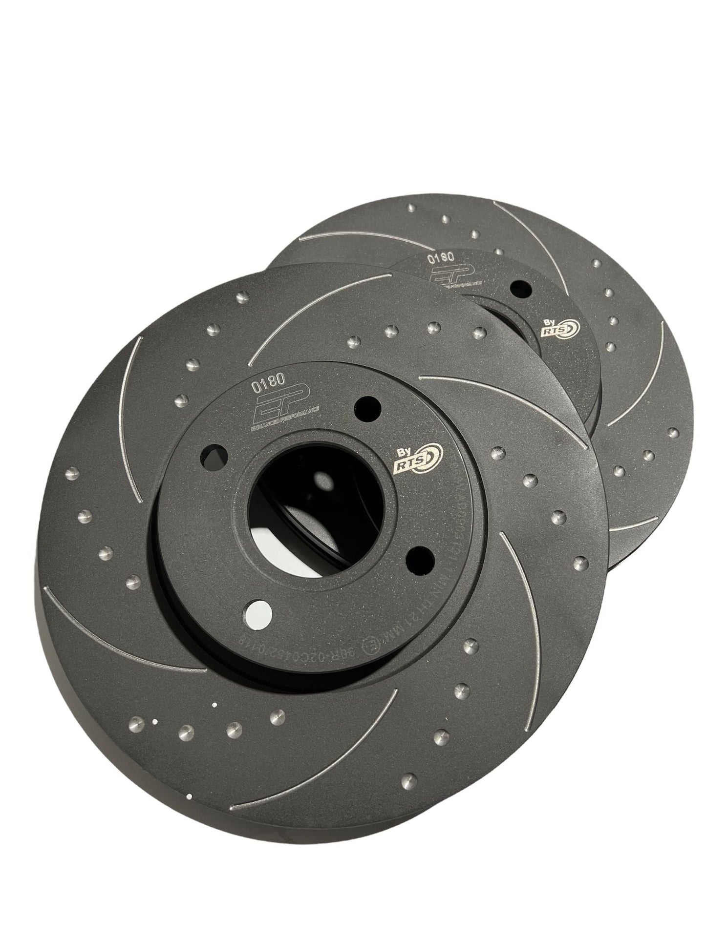 Enhanced Performance (By RTS) Brake Disc Upgrade - MK8 Fiesta ST - Drilled & Grooved - Car Enhancements UK