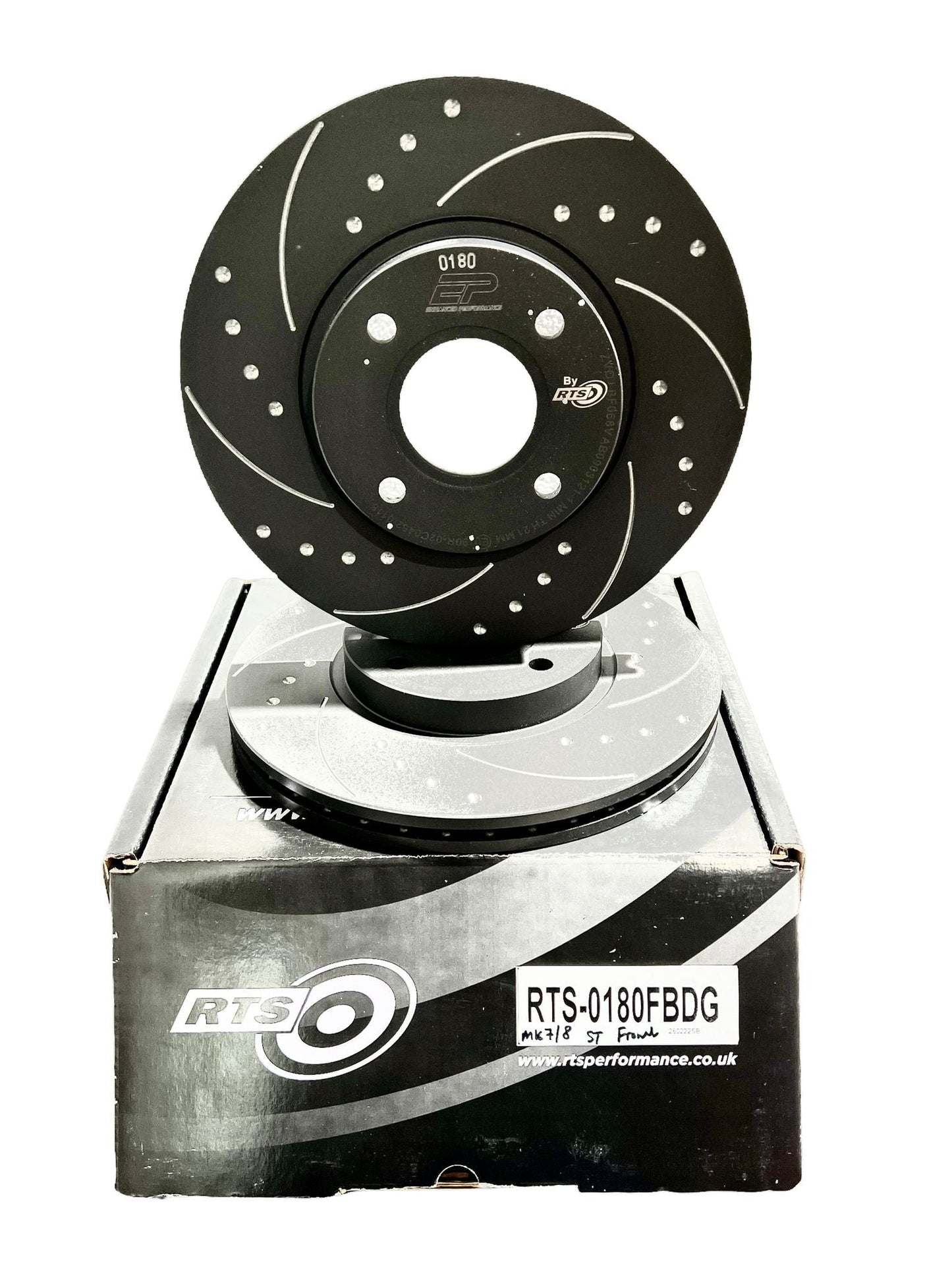 Enhanced Performance (By RTS) Brake Disc Upgrade - MK7 Fiesta ST - Drilled & Grooved - Car Enhancements UK