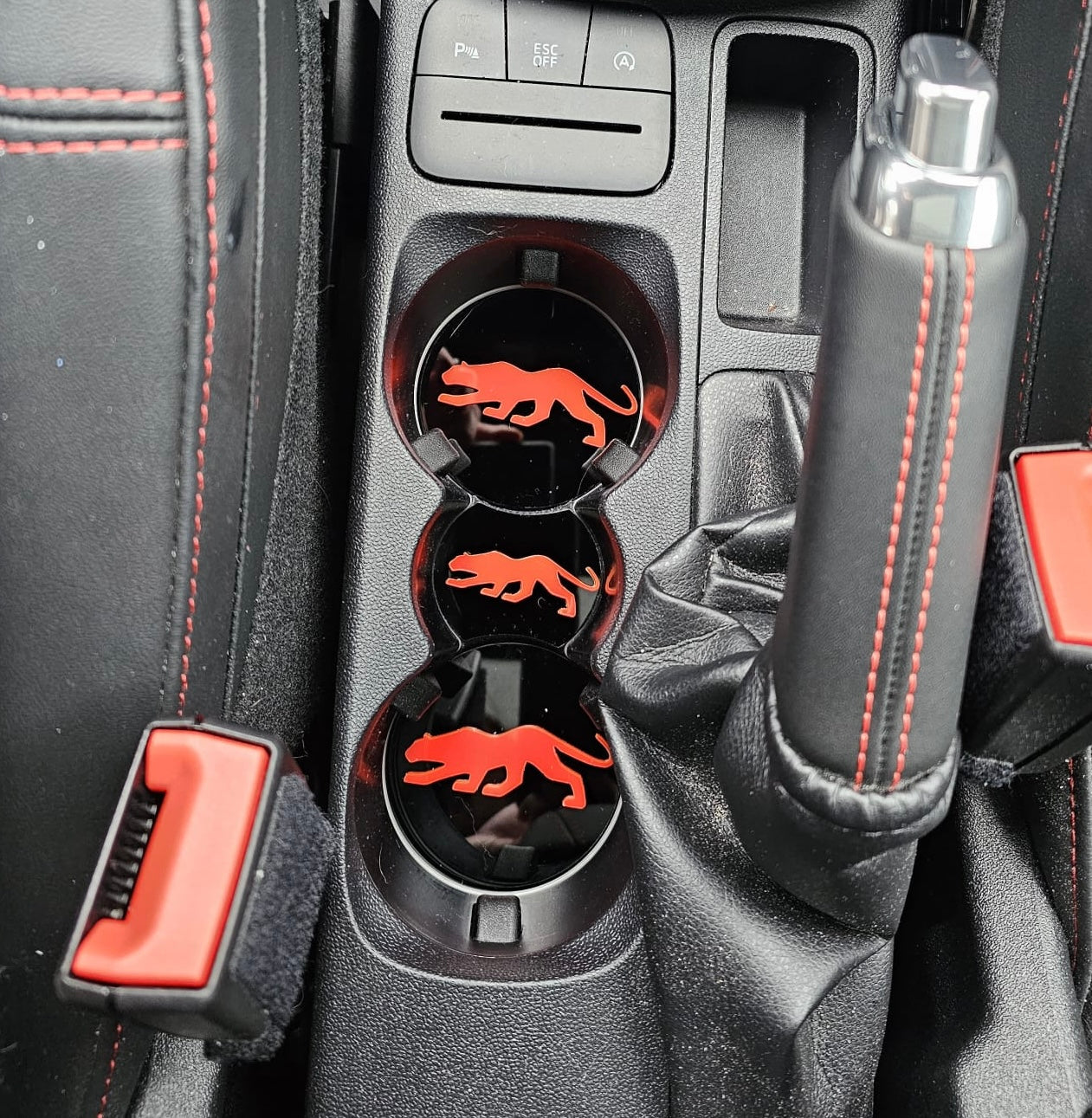 MK2 Puma - Cup Holder Inserts With Logo - Car Enhancements UK