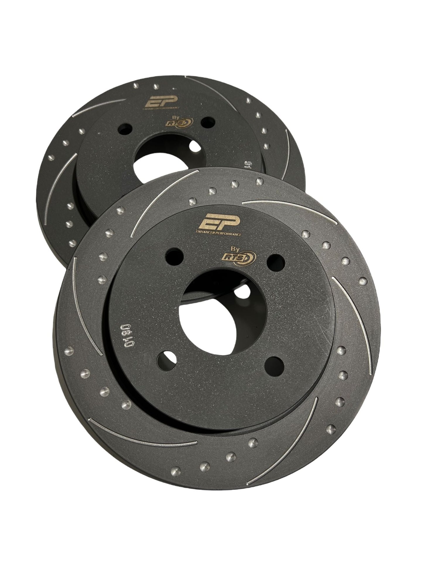 Enhanced Performance (By RTS) Brake Disc Upgrade - MK8 Fiesta ST - Drilled & Grooved - Car Enhancements UK
