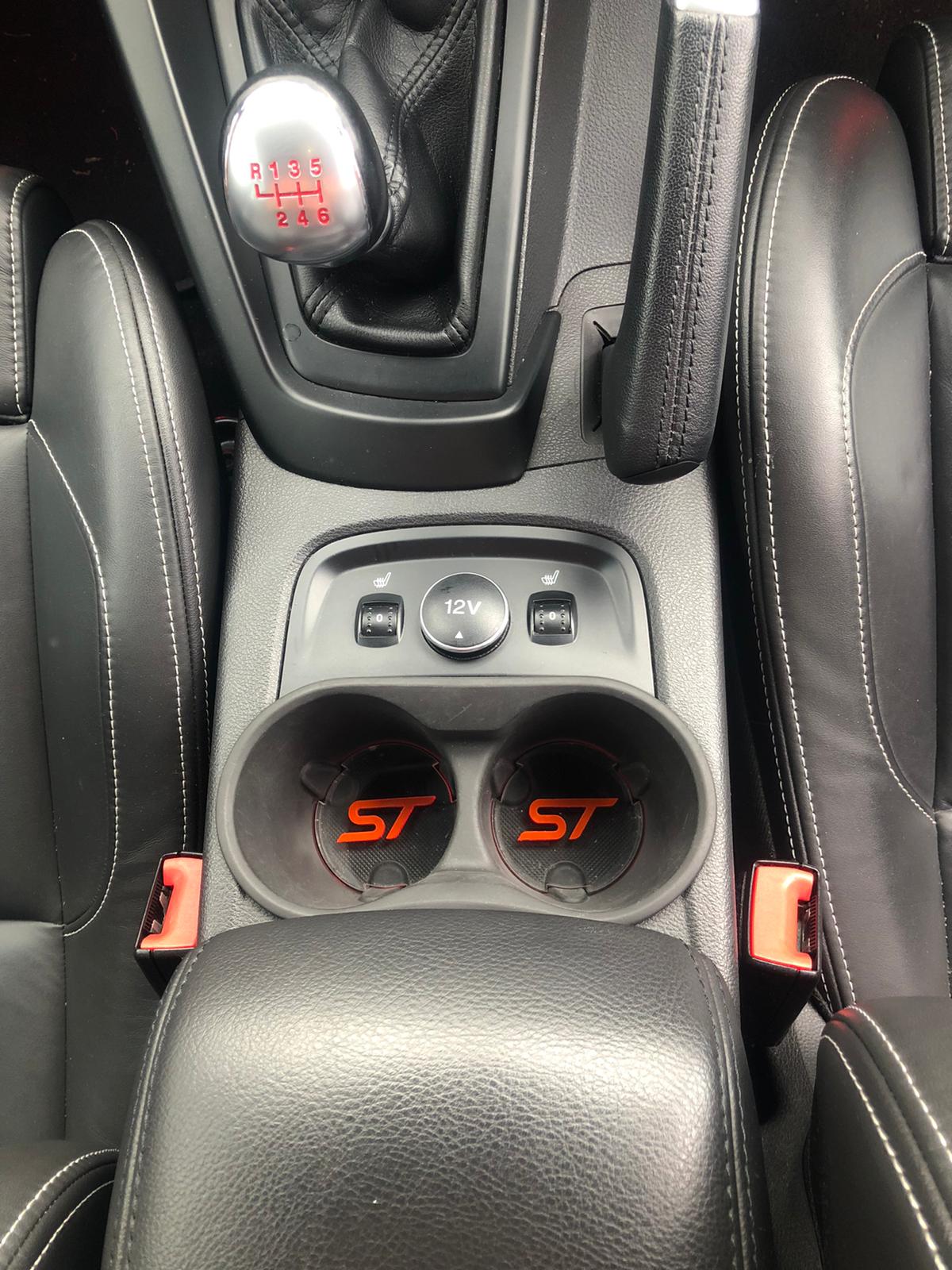 MK3 Focus - Cup Holder Inserts With Logo (for dual circle holder) - Car Enhancements UK