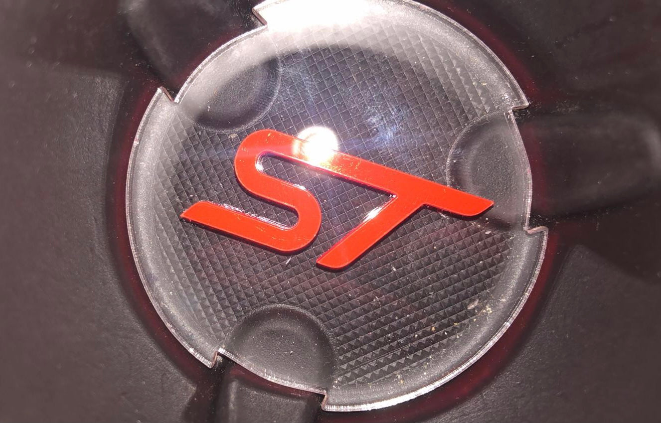 MK3 Focus - Cup Holder Inserts With Logo (for dual circle holder) - Car Enhancements UK