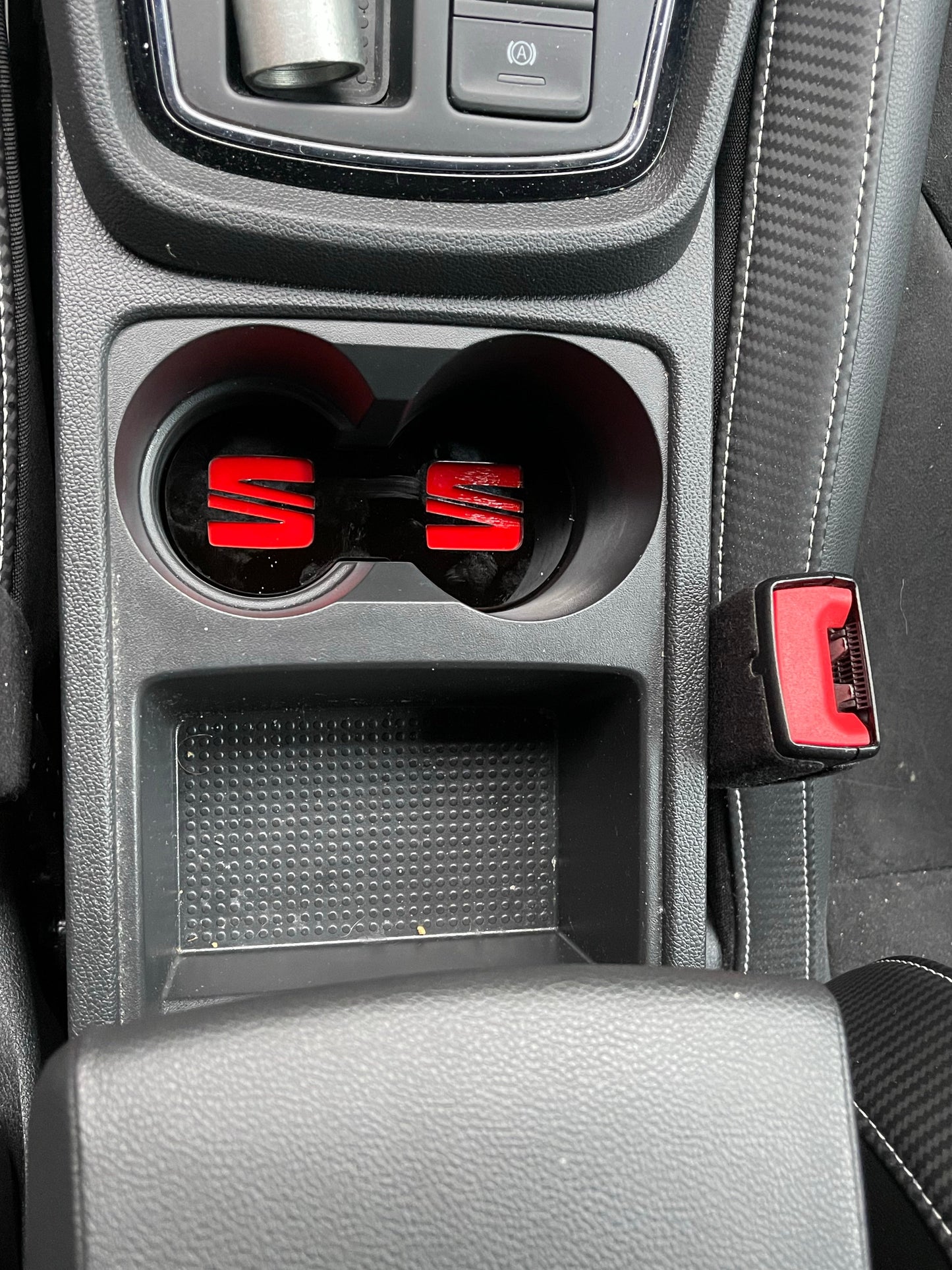 Seat Leon MK3 - Cup Holder Inserts With Logo - Car Enhancements UK