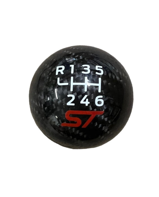 Genuine Carbon Fibre Gear Knob - ST Logo - Car Enhancements UK