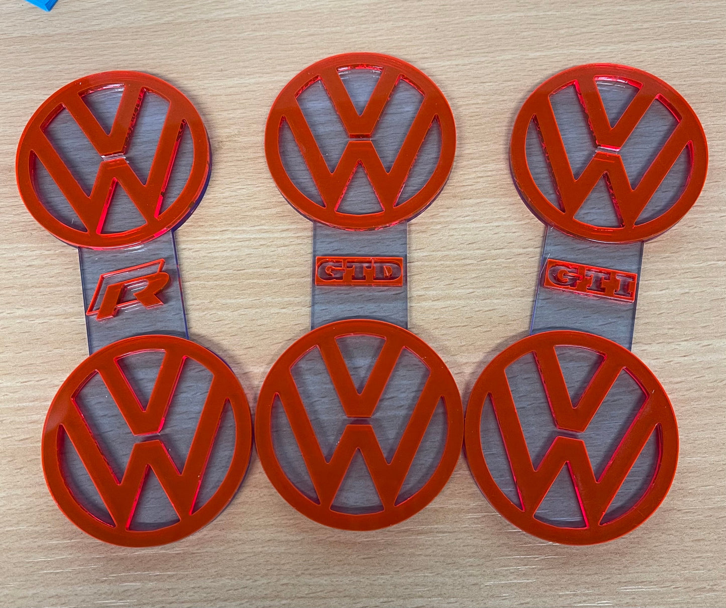 MK7 Golf - Cup Holder Inserts With Logo - Car Enhancements UK