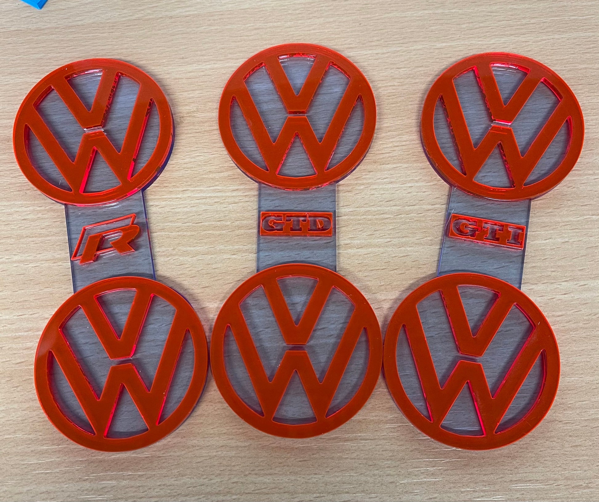 MK7 Golf - Cup Holder Inserts With Logo - Car Enhancements UK